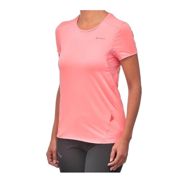Decathlon - Quechua Colorblock Round Neck Women’s Pink Shirt - Picture 1 of 5